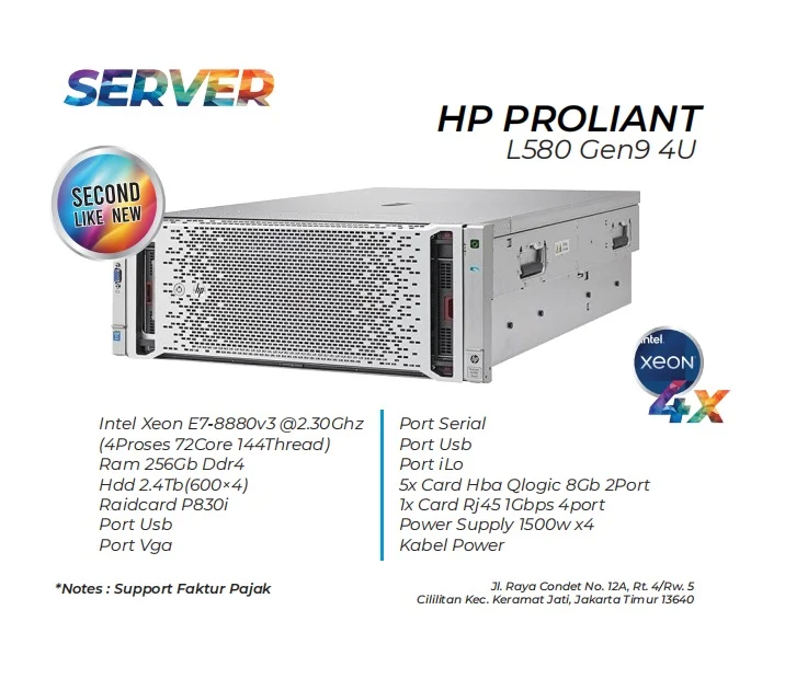 Hp Proliant L580 Gen 9 4u