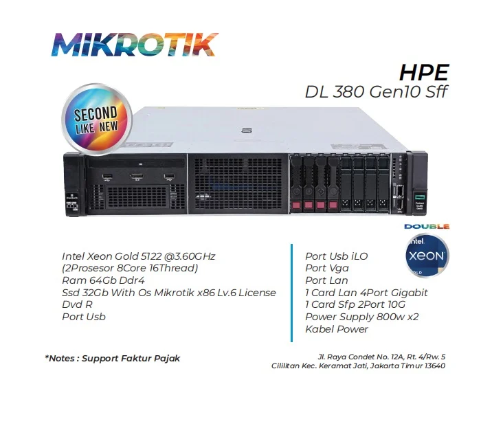 Mikrotik Hpe Dl 380 Gen10 Sff