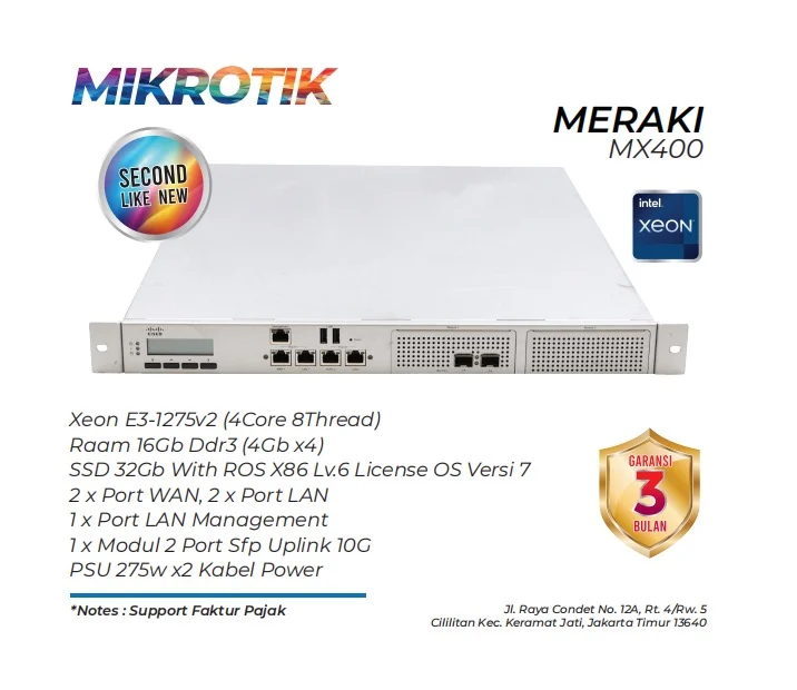 Mikrotik Meraki Mx400