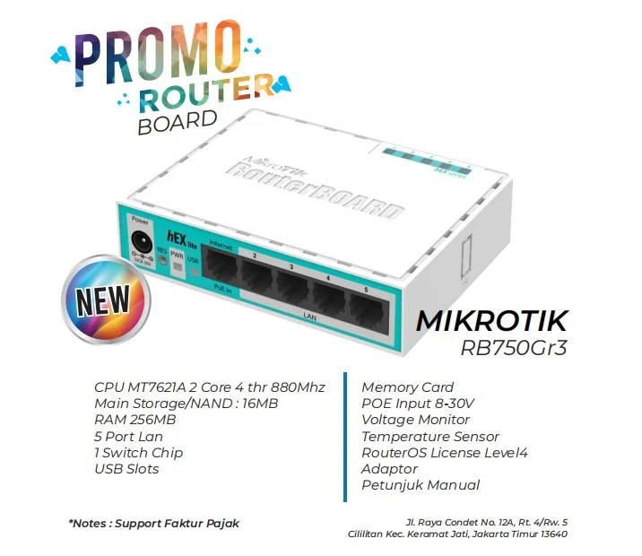 Promo Router Mikrotik Rb750gr3