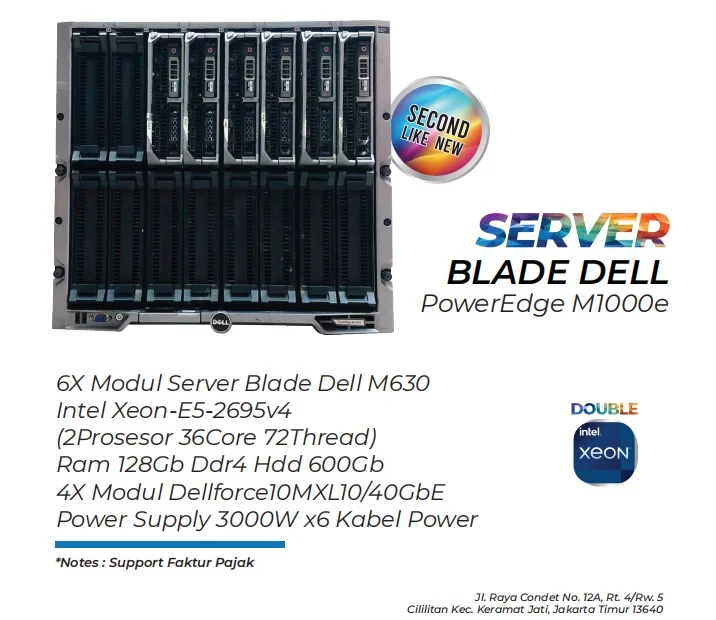 Server Blade Dell Poweredge M1000e