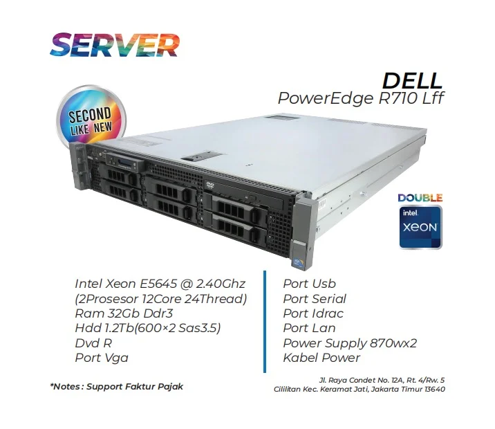 Server Dell Poweredge R710 Lff