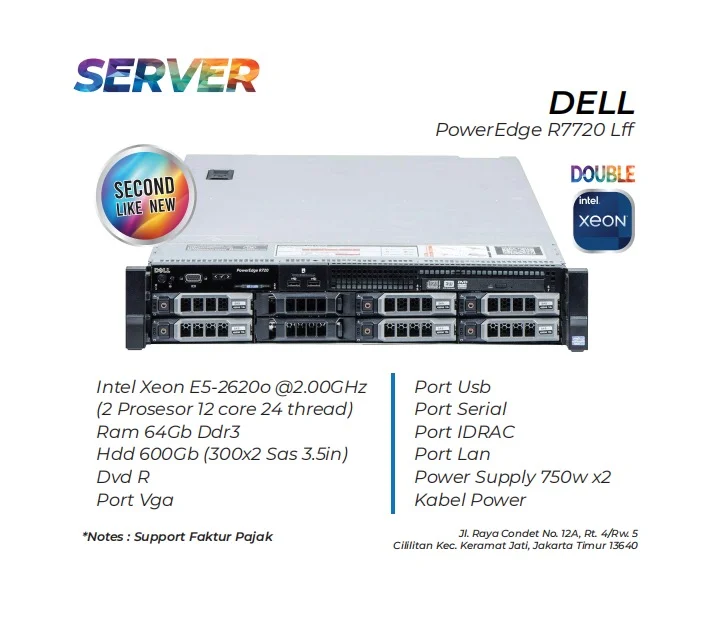 Server Dell Poweredge R7720 Lff