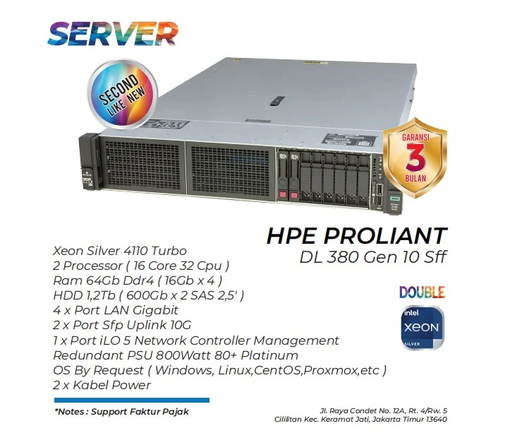 Server Hpe Proliant Dl 380 Gen 10 Sff