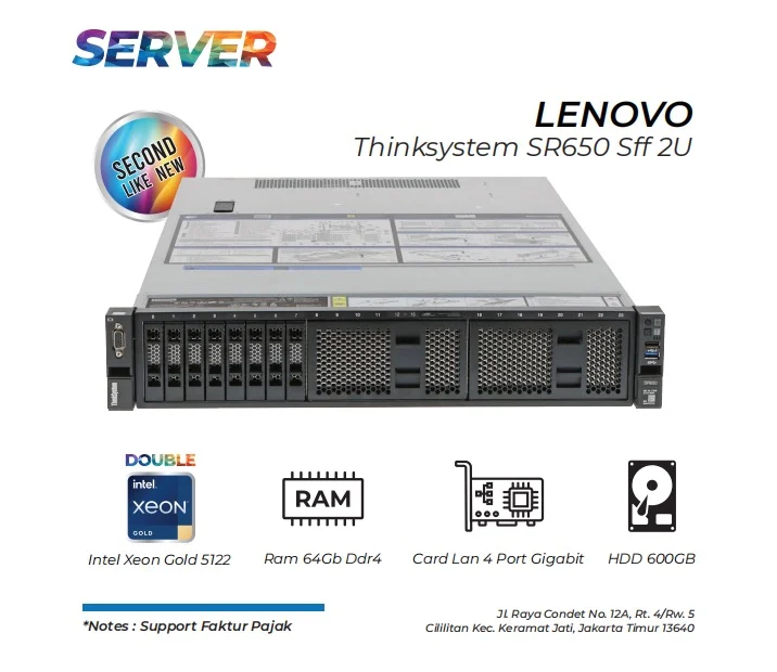 Server Lenovo Thinksystem Sr650 2u