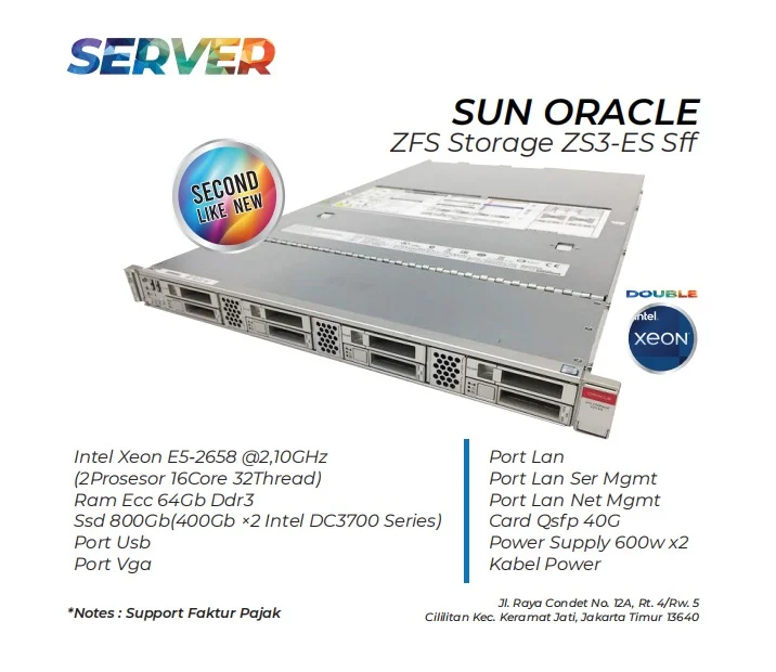 Server Sun Oracle Zfs Storage Zs3