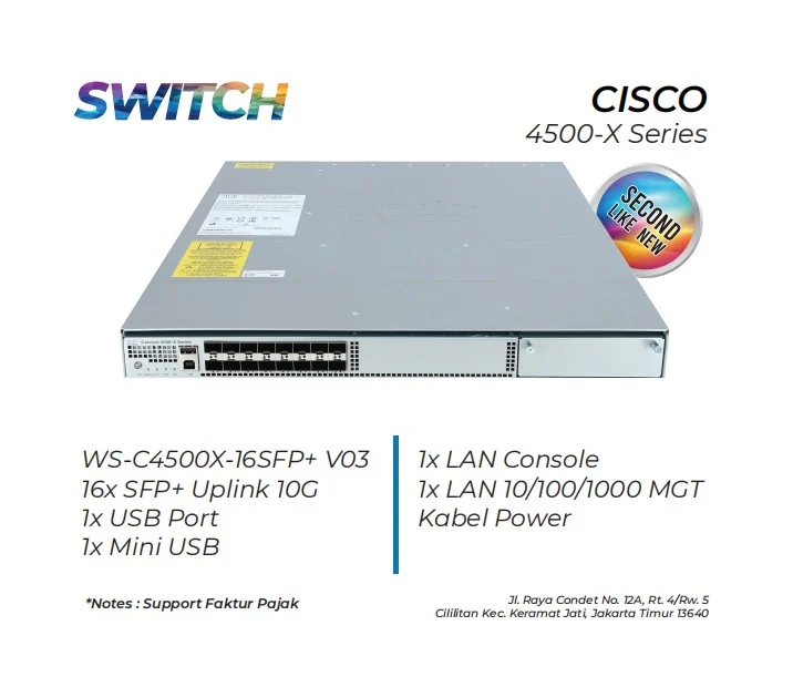 Switch Cisco 4500x 16sfp