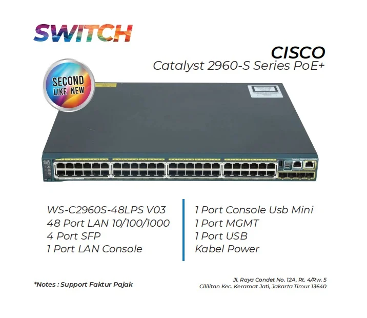 Switch Cisco Catalyst 2960s 48lps