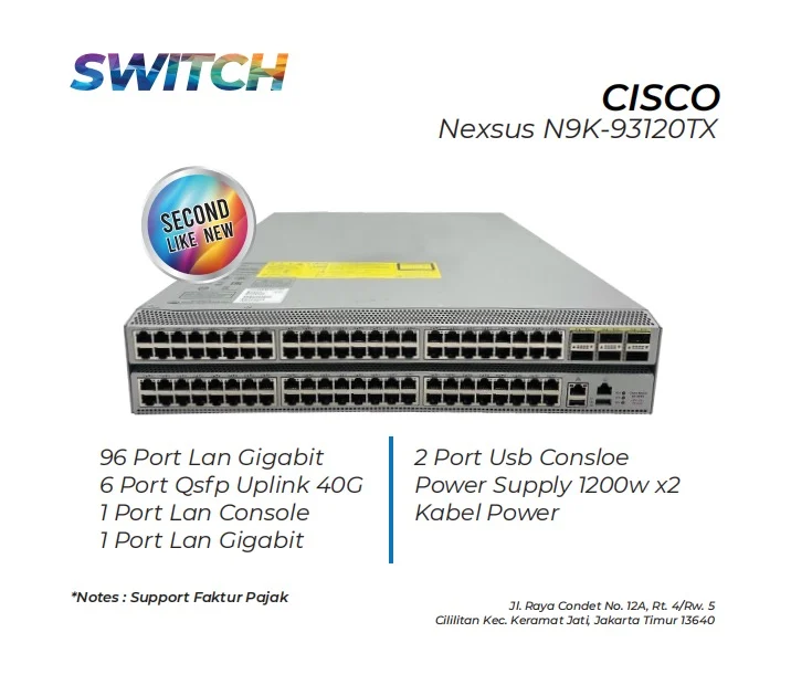 Switch Cisco Nexsus N9k 93120tx