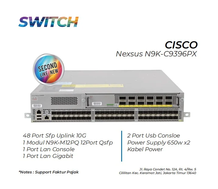 Switch Cisco Nexsus N9k C9396px