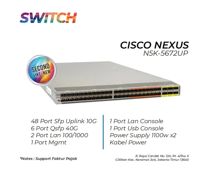 Switch Cisco Nexus N5k 5672up