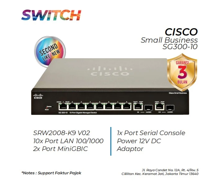 Switch Cisco Sg300 10