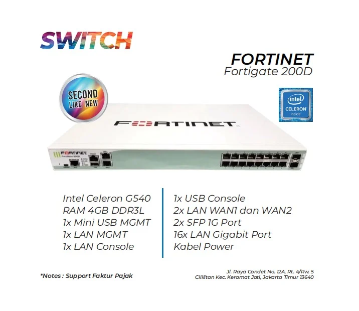 Switch Fortinet Fortigate 200d