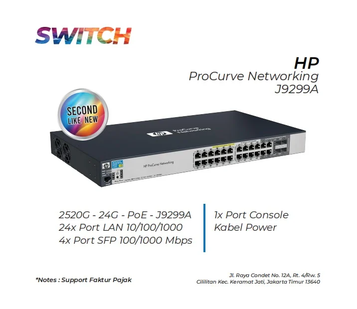 Switch Hp Procurve J9299a