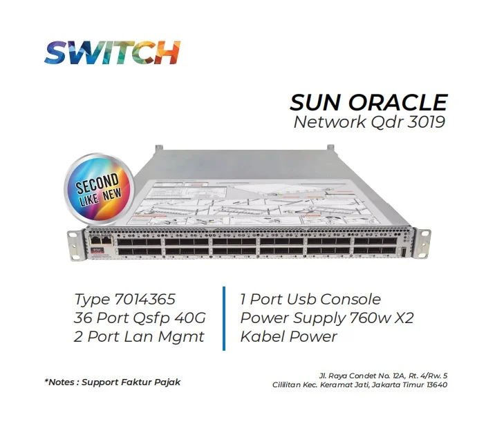 Switch Sun Oracle Network Qdr 3019